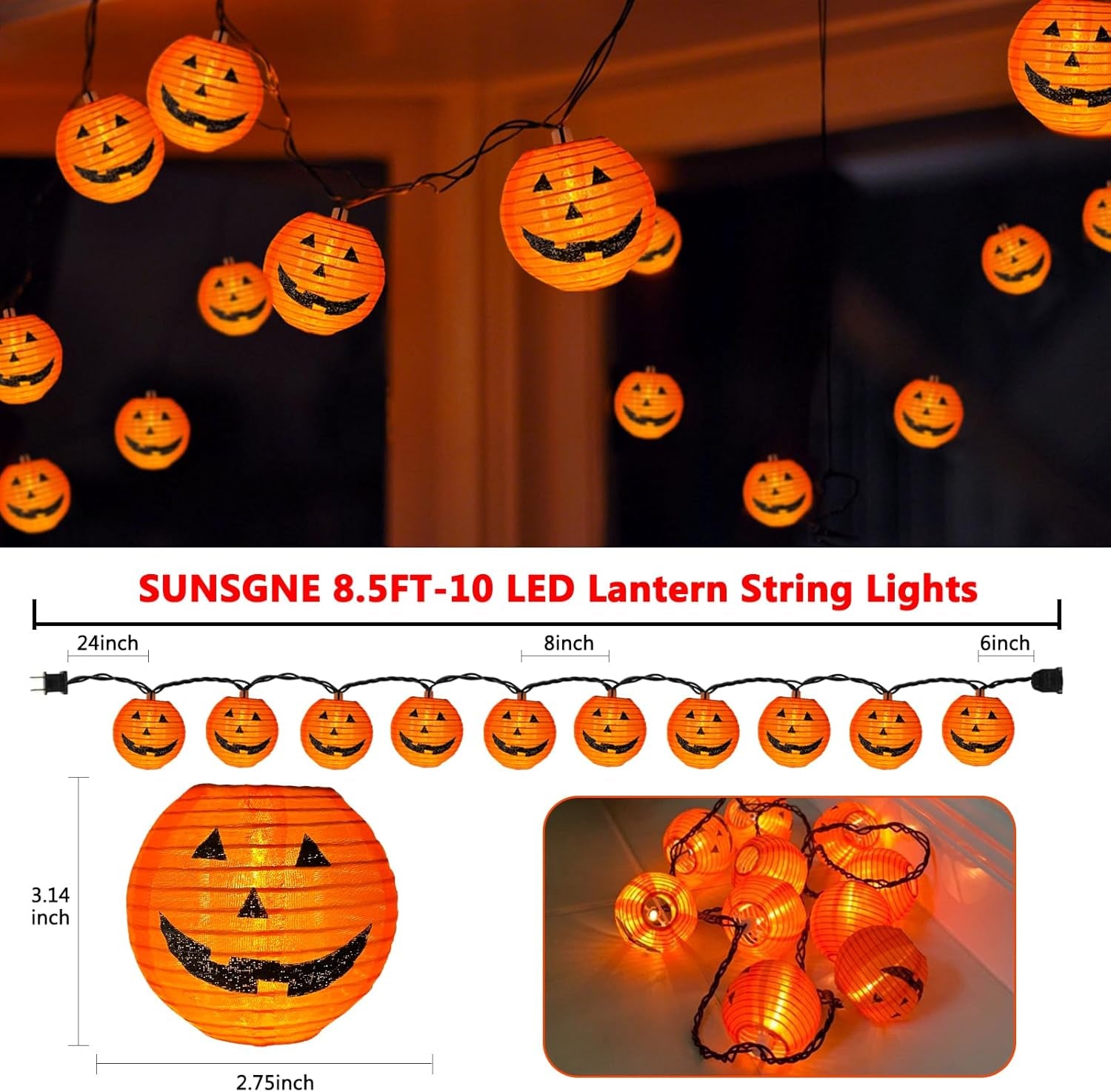 Halloween Pumpkin Lantern String Lights