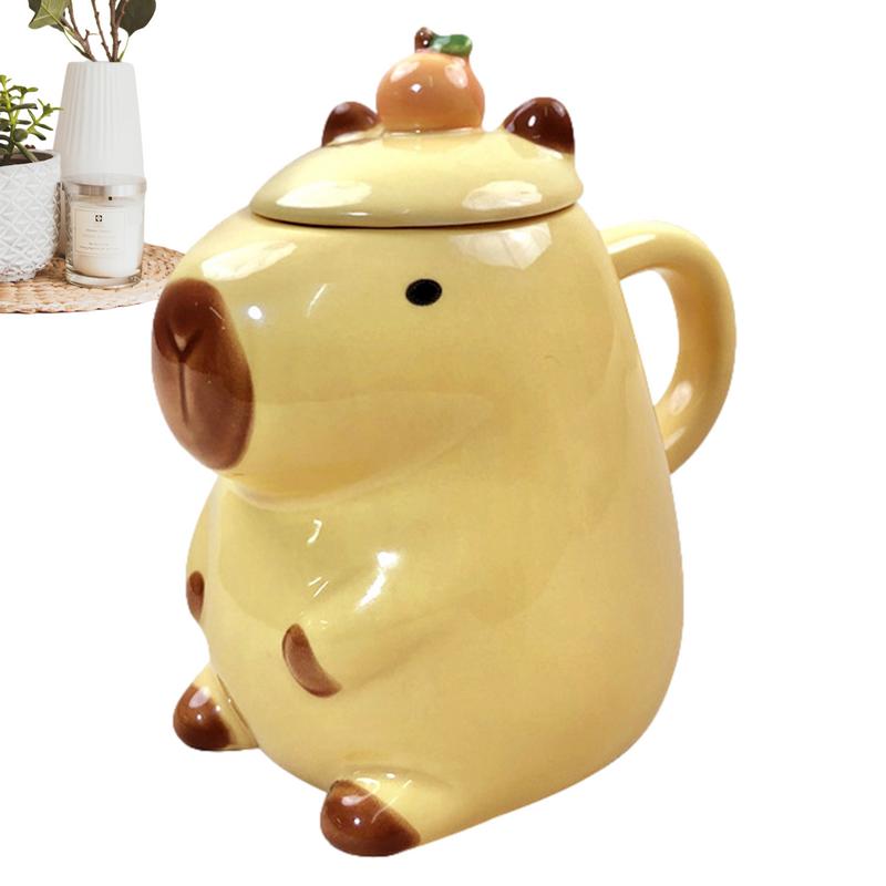 Novelty Capybara Couple Mug: Cute 3D Ceramic Cup for Coffee or Tea