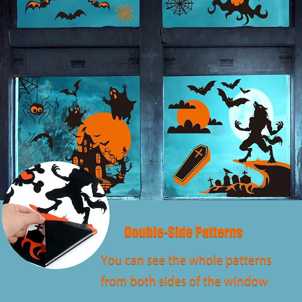 Halloween Window Clings 82 Pieces 