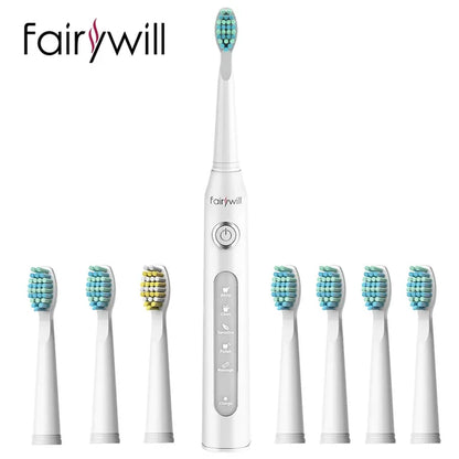 Electric Sonic Toothbrush FW-507 with USB charging, rechargeable, waterproof, for adults, with interchangeable brush heads