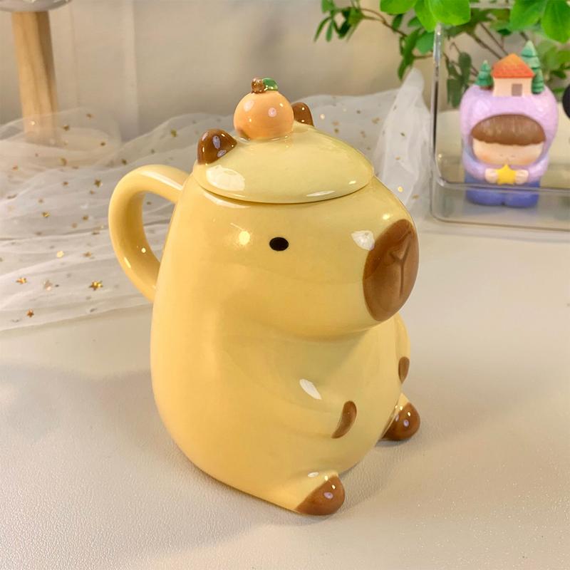 Novelty Capybara Couple Mug: Cute 3D Ceramic Cup for Coffee or Tea