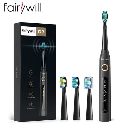 Electric Sonic Toothbrush FW-507 with USB charging, rechargeable, waterproof, for adults, with interchangeable brush heads