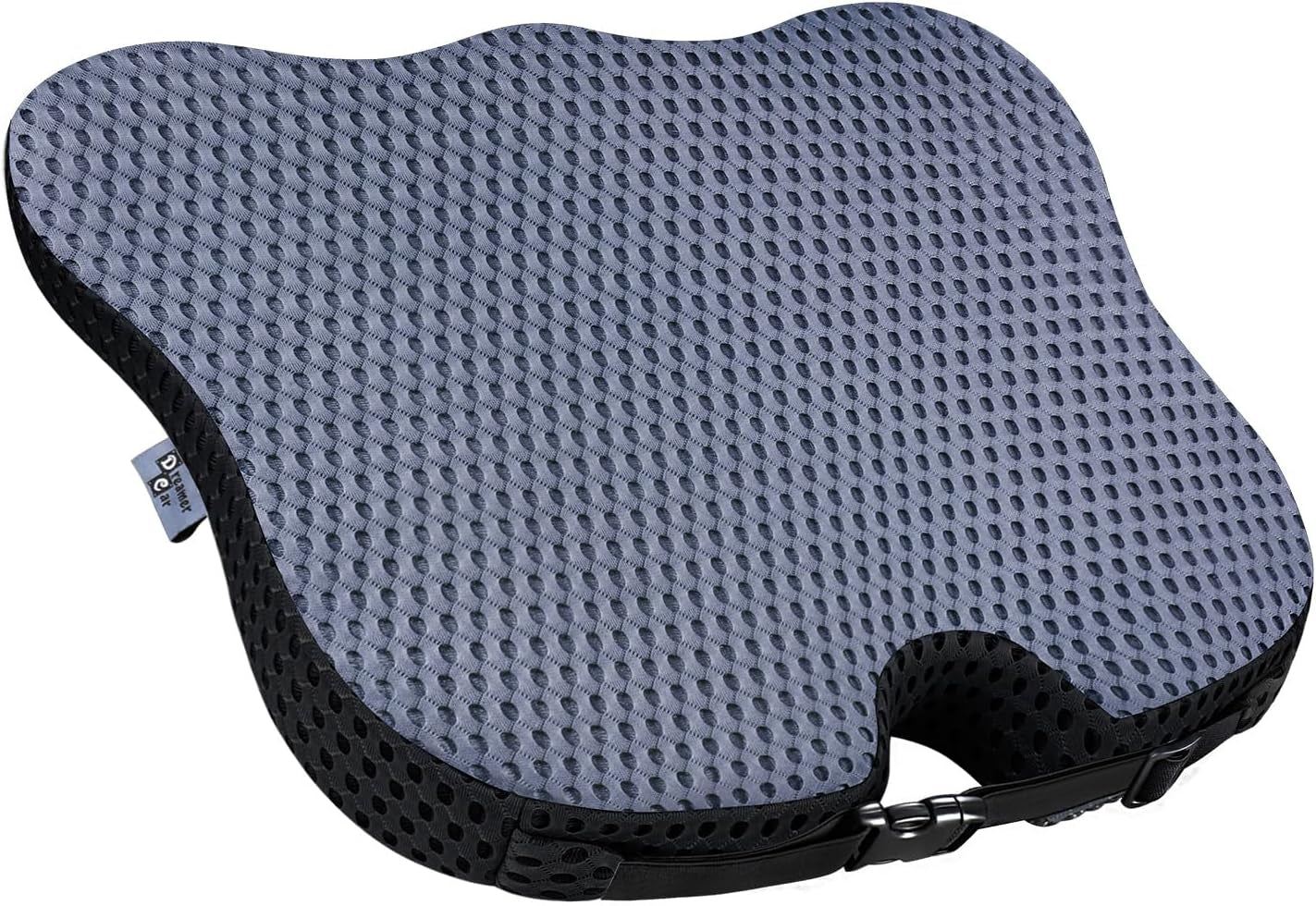 Car Seat Cushion for Car Seat Driver/Passenger - Wedge Car Seat Cushions for Driving Improve Driving Vision/Posture - Memory Foam Butt Pillow/Sciatica Pain Relief Pillow (Mesh Cover,Gray)