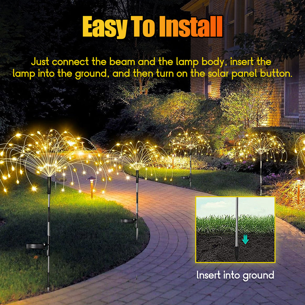 🌞Solar Firework LED Garden Lights - Waterproof Holiday Decor🌞