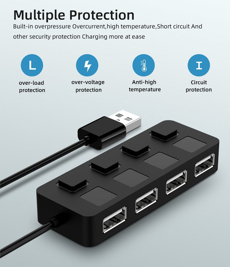 USB 2.0 HUB with Multi USB Splitter: Expand Your Laptop or PC