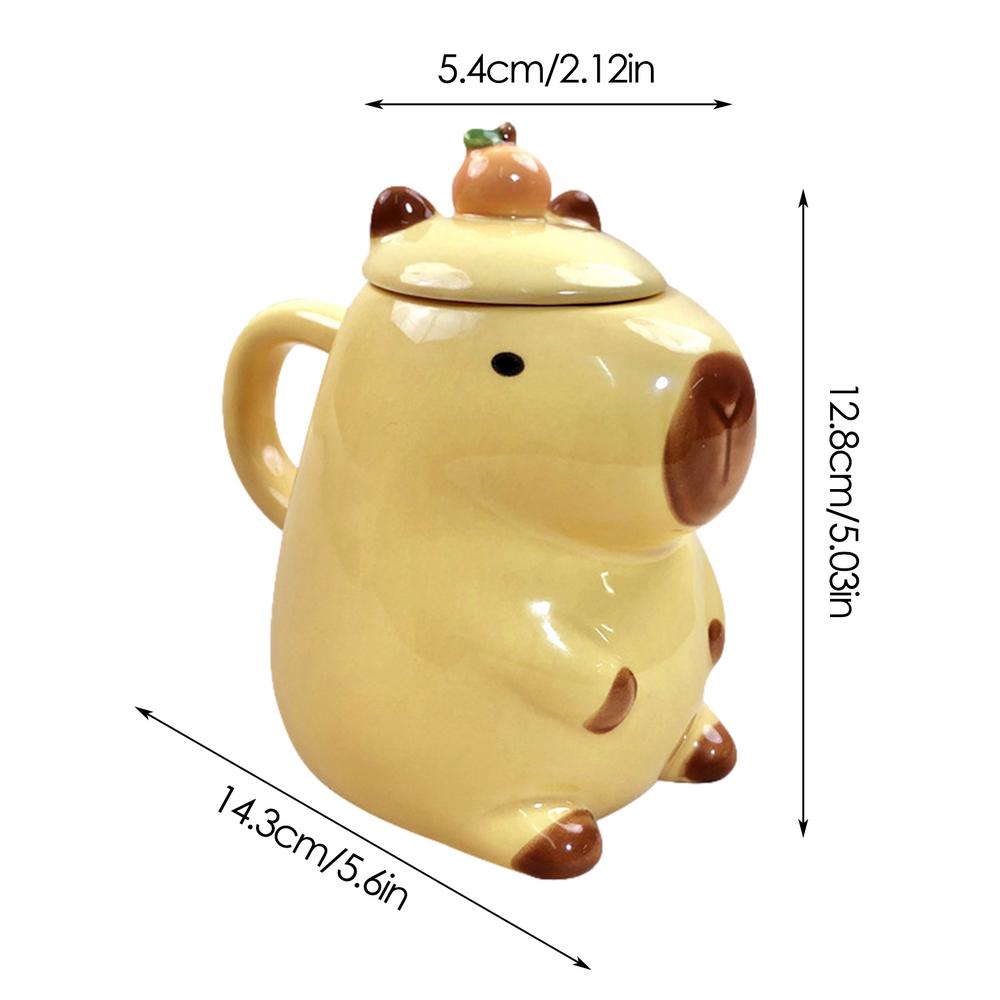 Novelty Capybara Couple Mug: Cute 3D Ceramic Cup for Coffee or Tea