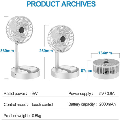 Powerful Rechargeable High Speed Portable Fan