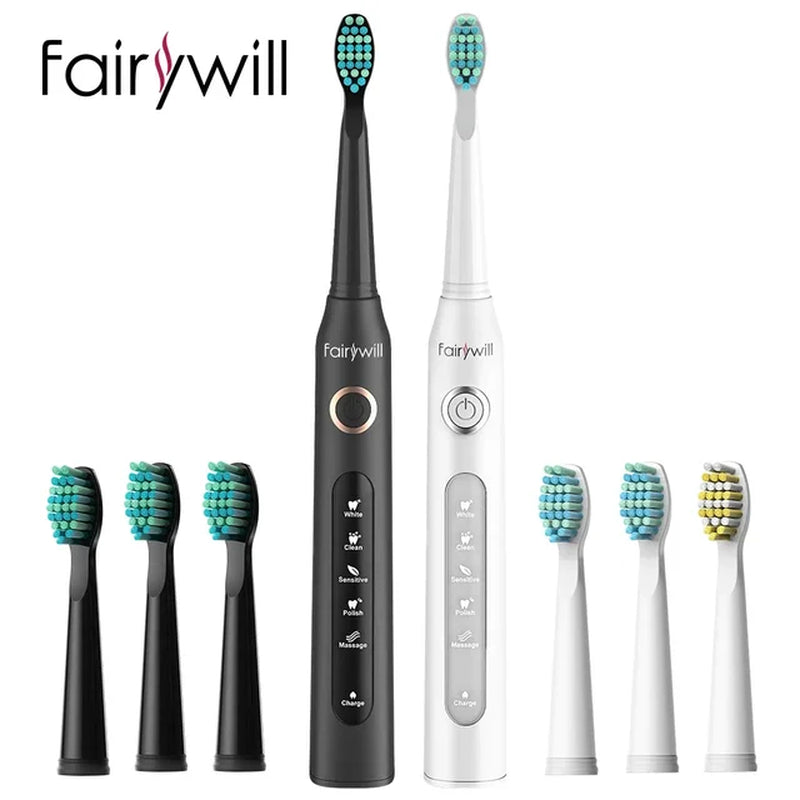 Electric Sonic Toothbrush FW-507 with USB charging, rechargeable, waterproof, for adults, with interchangeable brush heads