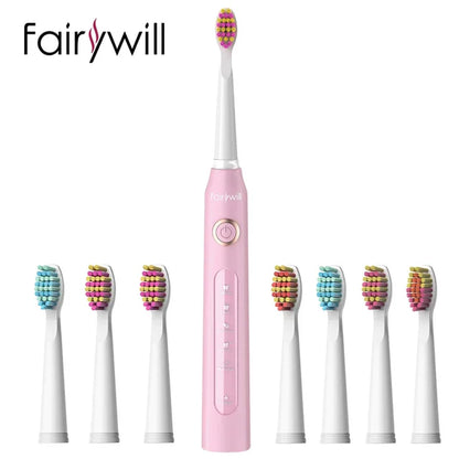 Electric Sonic Toothbrush FW-507 with USB charging, rechargeable, waterproof, for adults, with interchangeable brush heads