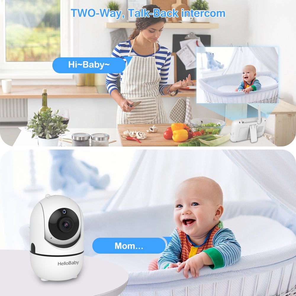 Baby Monitor HB65 with Remote Pan-Tilt-Zoom Camera, 3.2-Inch Video Display, Night Vision, 2-Way Audio, Temperature Sensor, and 960-Foot Range.