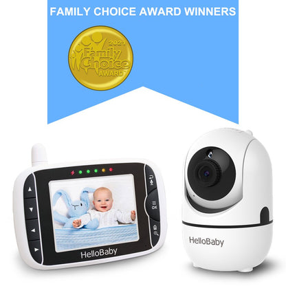 Baby Monitor HB65 with Remote Pan-Tilt-Zoom Camera, 3.2-Inch Video Display, Night Vision, 2-Way Audio, Temperature Sensor, and 960-Foot Range.