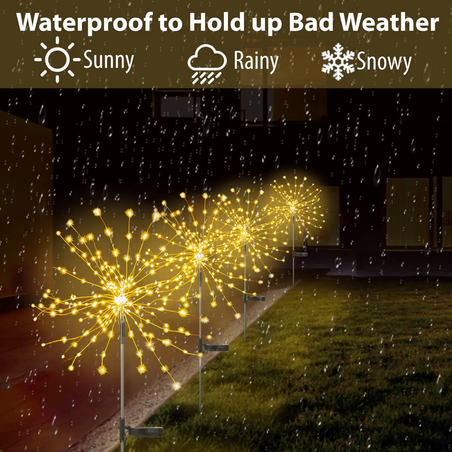 🌞Solar Firework LED Garden Lights - Waterproof Holiday Decor🌞