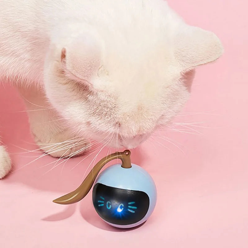 Smart Interactive Cat Toy Colorful LED Self Rotating Pet Ball