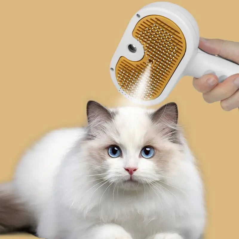 Multifunctional Pet Steam Brush Cat Dog Cleaning Steamy Spray Massage Comb Hair Removal Grooming Brush with Release Button