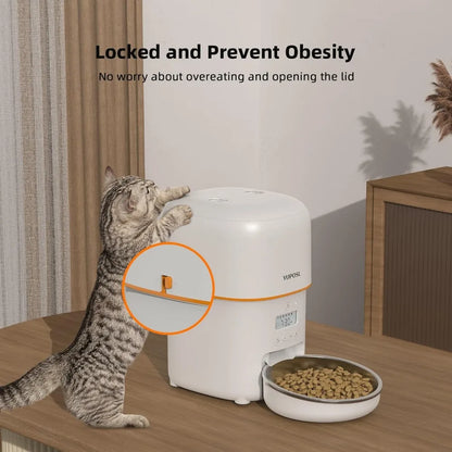 Automatic Cat Feeders - 2 Packs 2L/4L Food Dispenser Easy To Use, Timed Automatic Pet Feeder