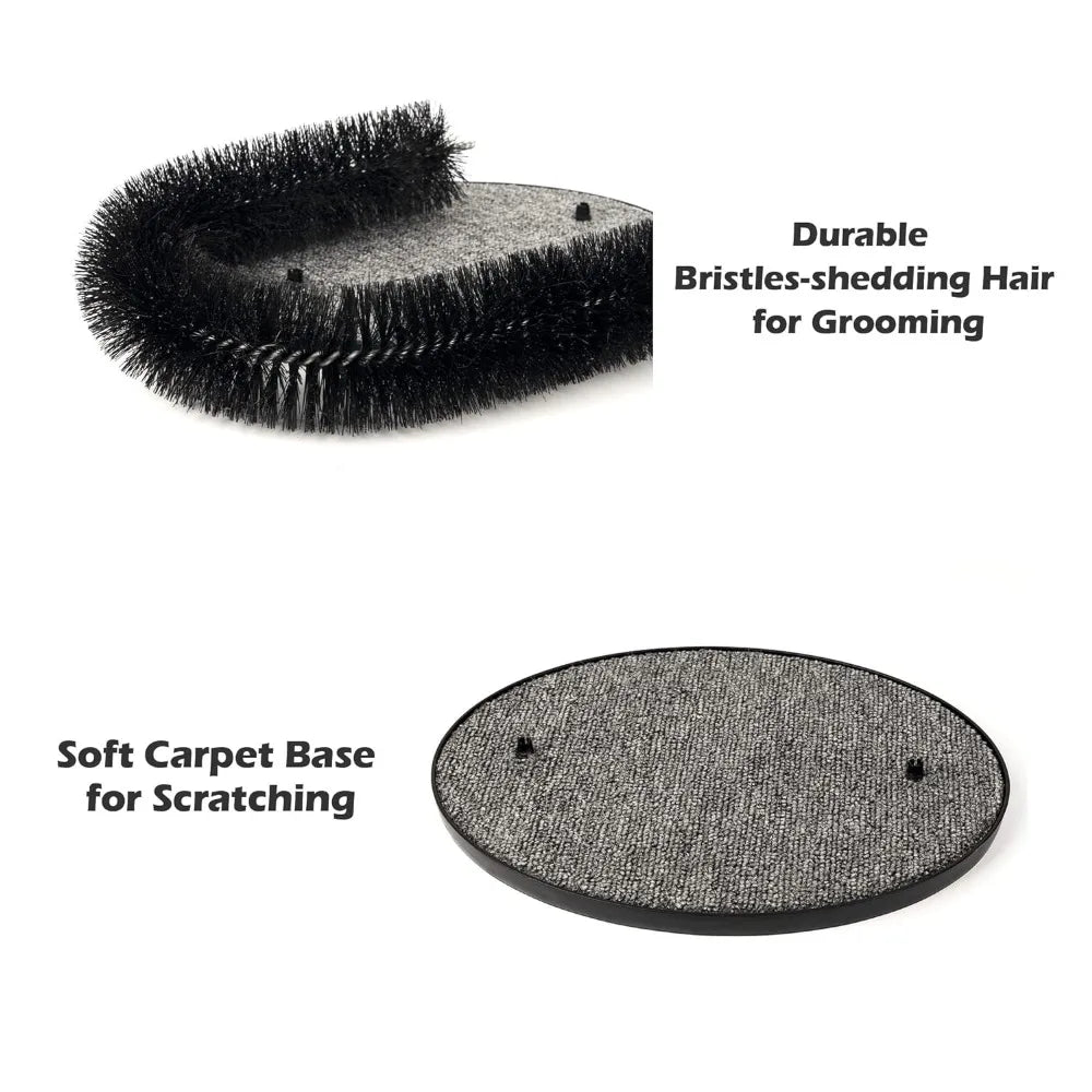 Self-Service Grooming Cat Back Scratching Board Cat Brush Arch Massager Self-Service Grooming Cat Brush