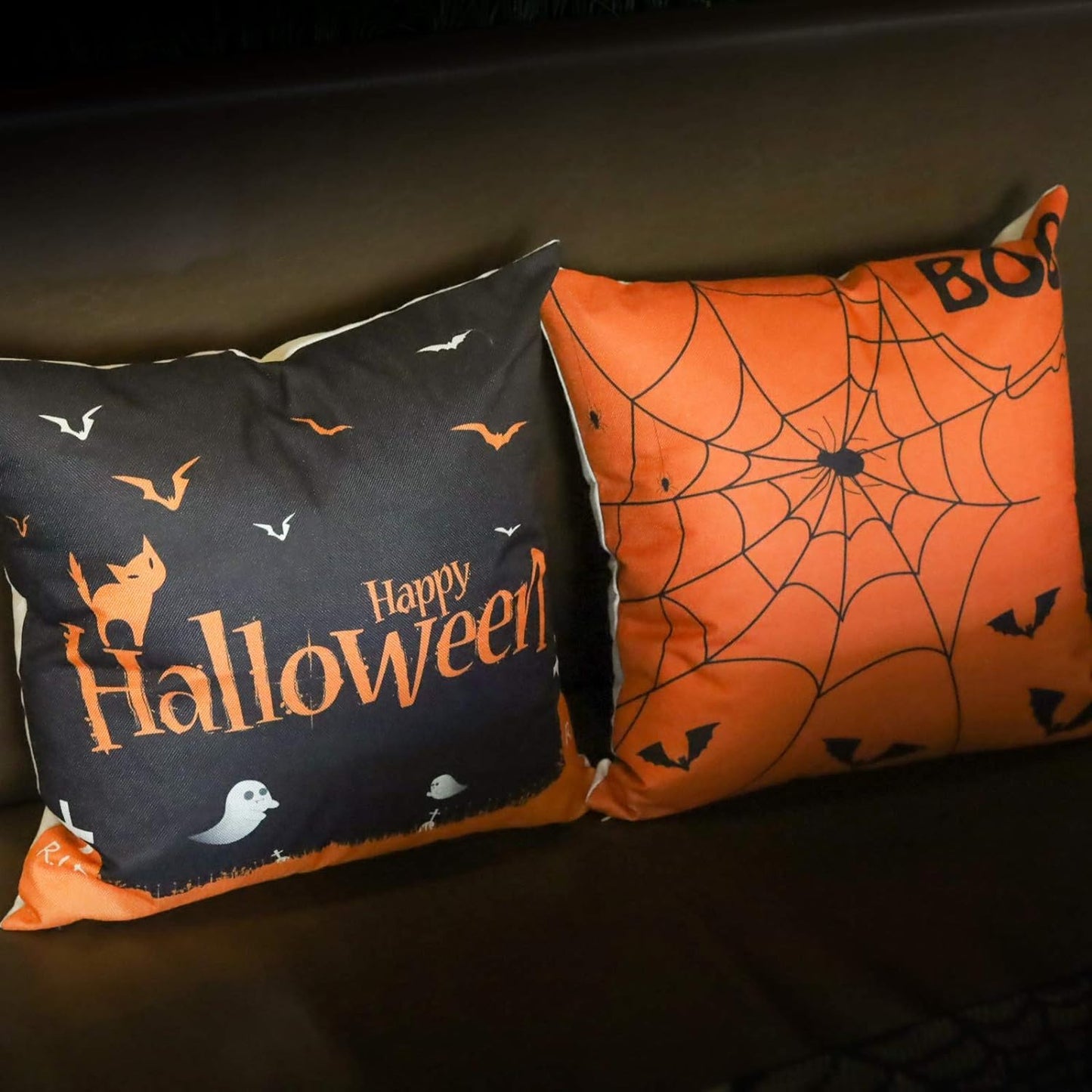 Set of 4 Halloween Pillow Covers