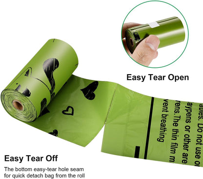 Biodegradable Dog Poop Bags: 720 Extra Thick, Leak-Proof Bags with Dispenser (4 Colors, Scented)