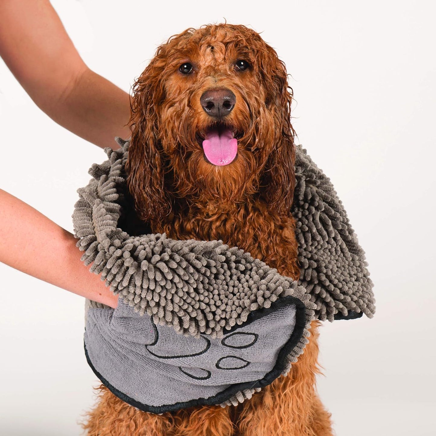 Shammy Towels for Drying Dogs - Heavy Duty Soft Microfiber Bath Towels - Super Absorbent, Quick Drying, & Machine Washable - Essential Bathing Supplies for Dogs and Cats | Grey 13x31