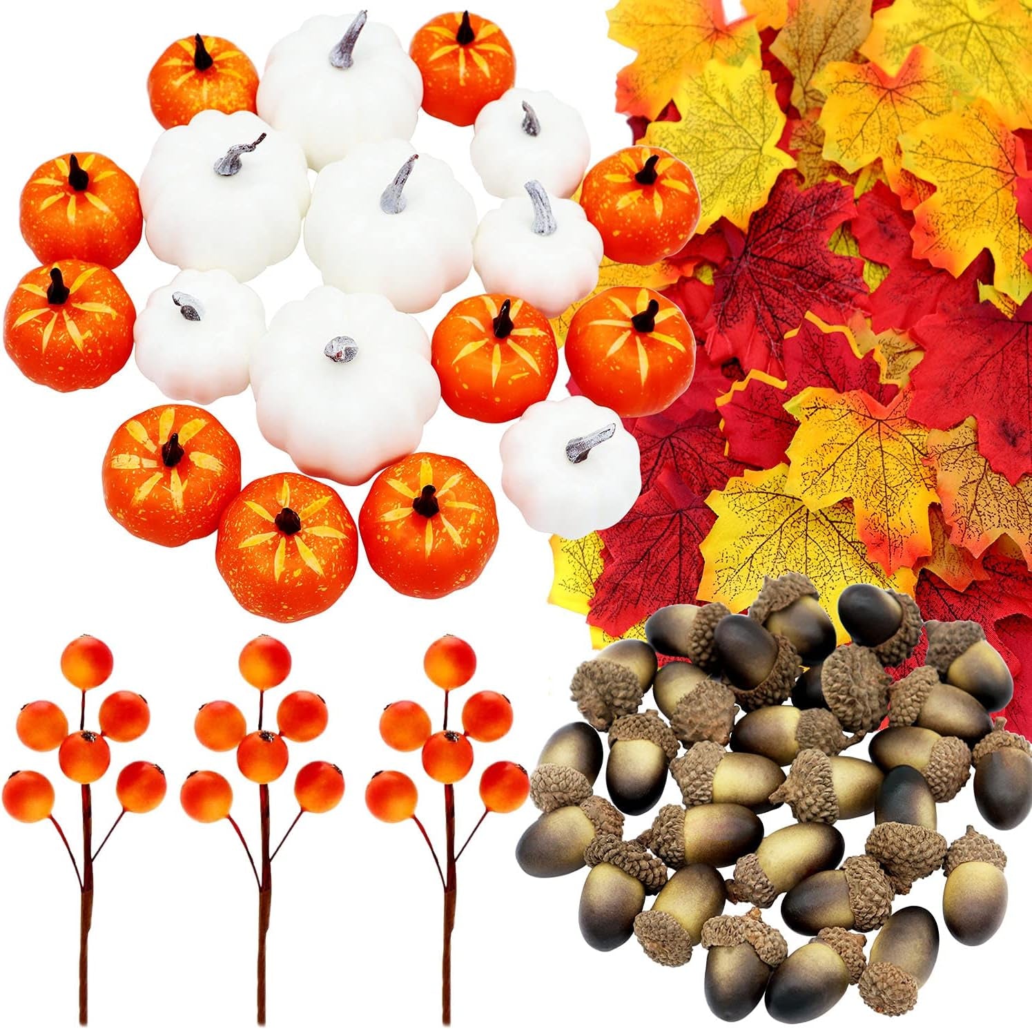 151Pcs Artificial Autumn Gourds