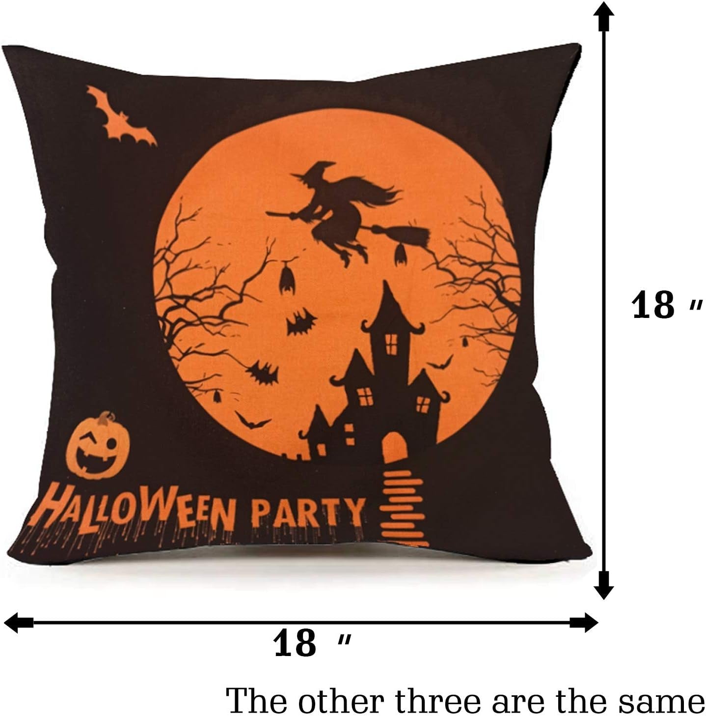 Set of 4 Halloween Pillow Covers