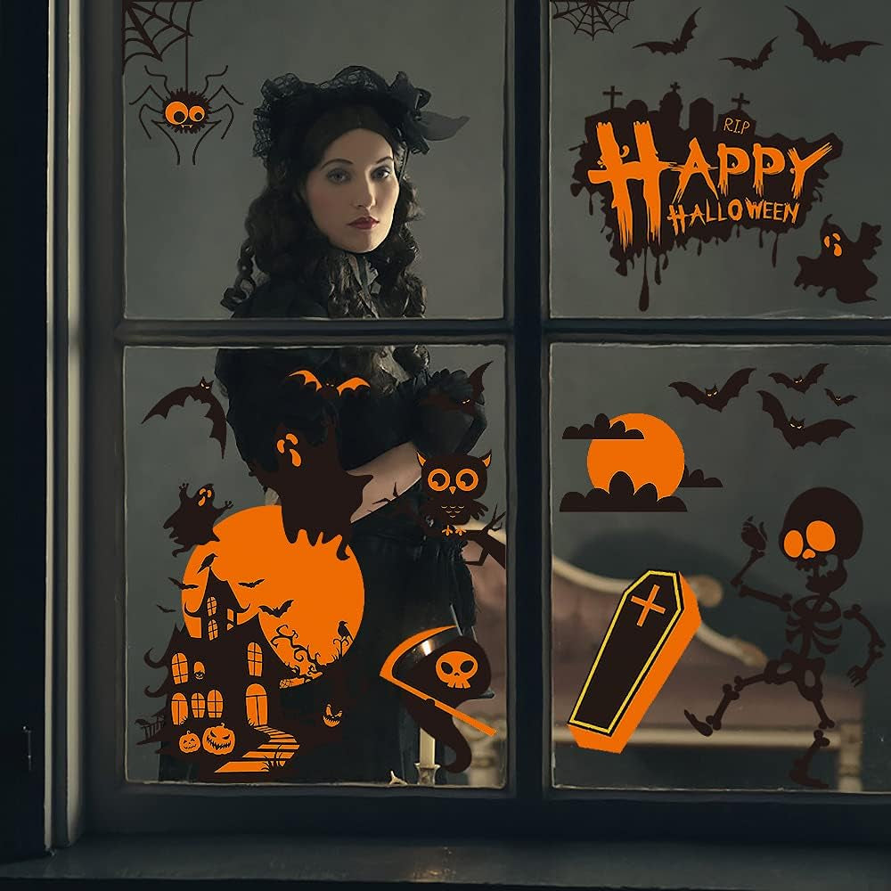 Halloween Window Clings 82 Pieces 